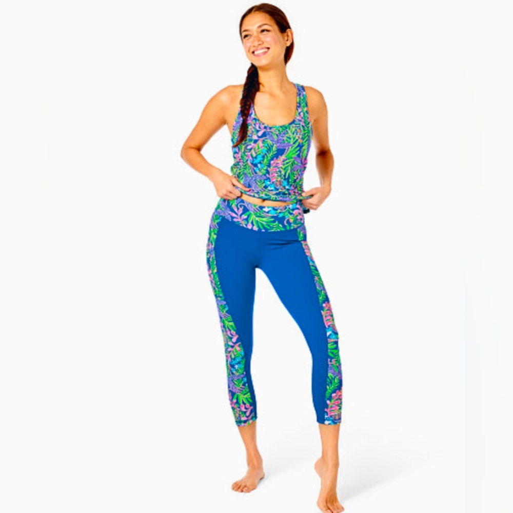 Lilly Pulitzer UPF 50+ Luxletic Weekender Mid-Rise Midi Legging